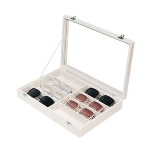 Multi-Grid Clear Acrylic Luxury Glasses Display Organizer